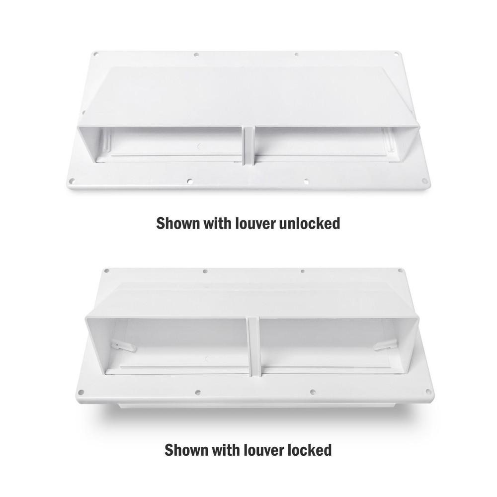 Mobile Home - RV Exterior Sidewall Range Hood Vent with Damper - White - Camp'N