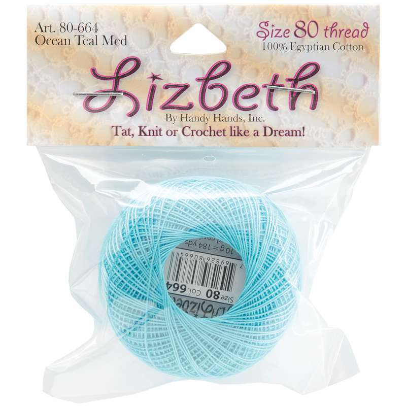Lizbeth Cordonnet Cotton Size 80 Ocean Teal Medium