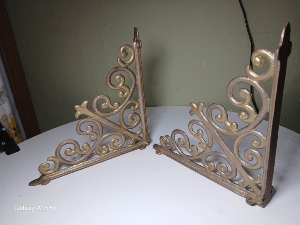 Wall Mount Cast Iron Antique Rustic Shelf Cistern Brackets Shelf Brackets