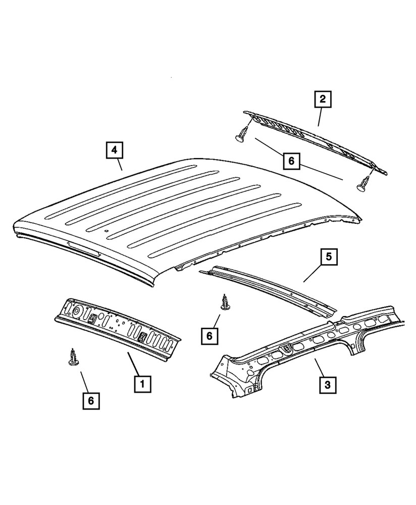 Genuine Mopar Roof Bow 55359727AA