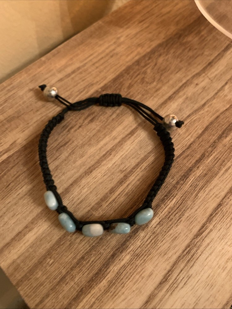 Larimar adjustable handmade braclete