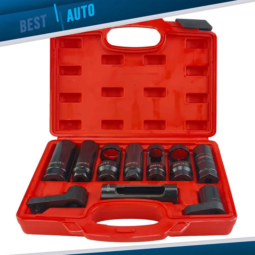 10Pcs Oxygen Sensor Socket Set Sensor Oil Pressure Sending Unit Removal Tool