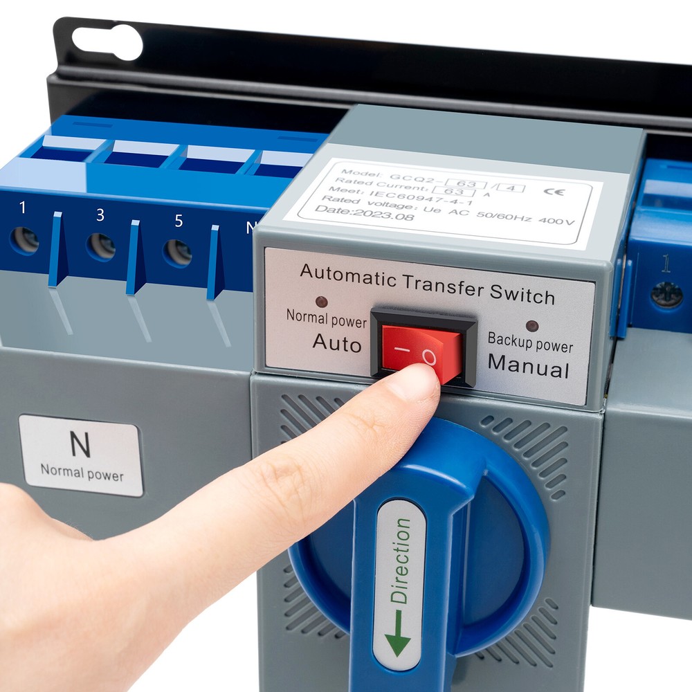 Industrial Automatic Transfer Switch 63A 4P ATS AC Generator Changeover Switch