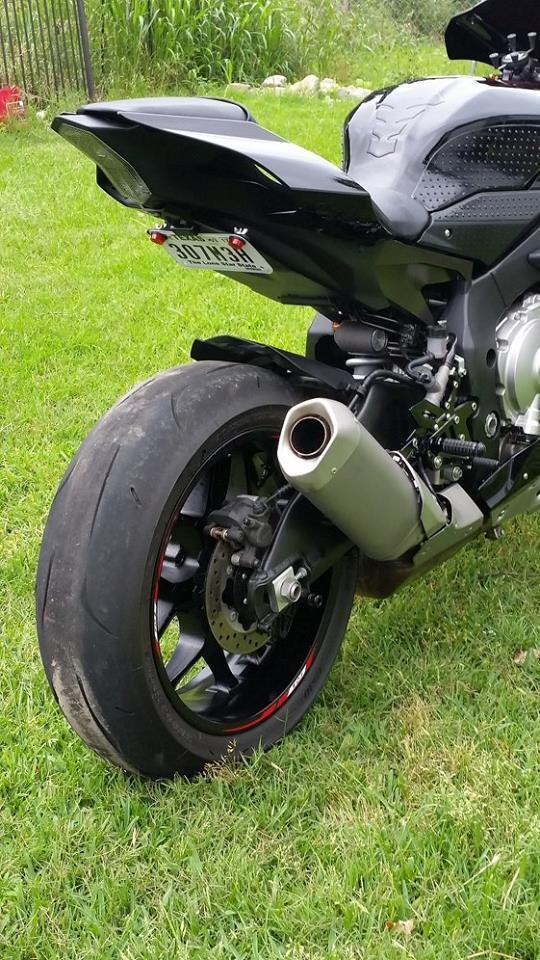 Honda CBR650F FENDER ELIMINATOR TAIL TIDY 2014-2018 BLACK FRONT FACING