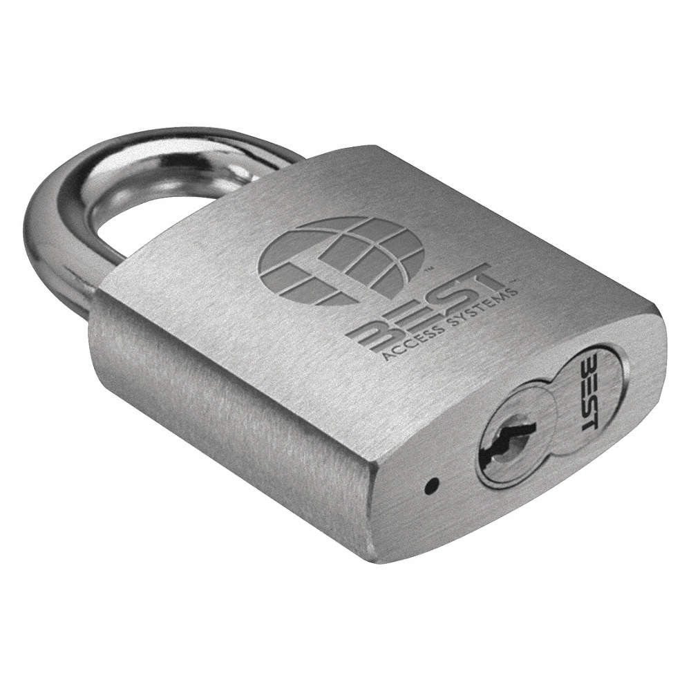 BEST 41B72L Padlock, 7/8 in,Rectangle,Silver 45CK46