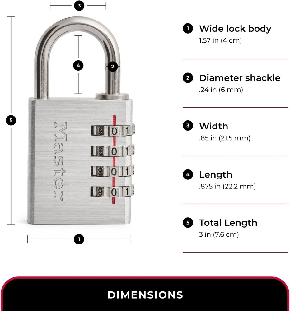 "TWO PACK" Master Lock 643D, Set Your Own Combination!
