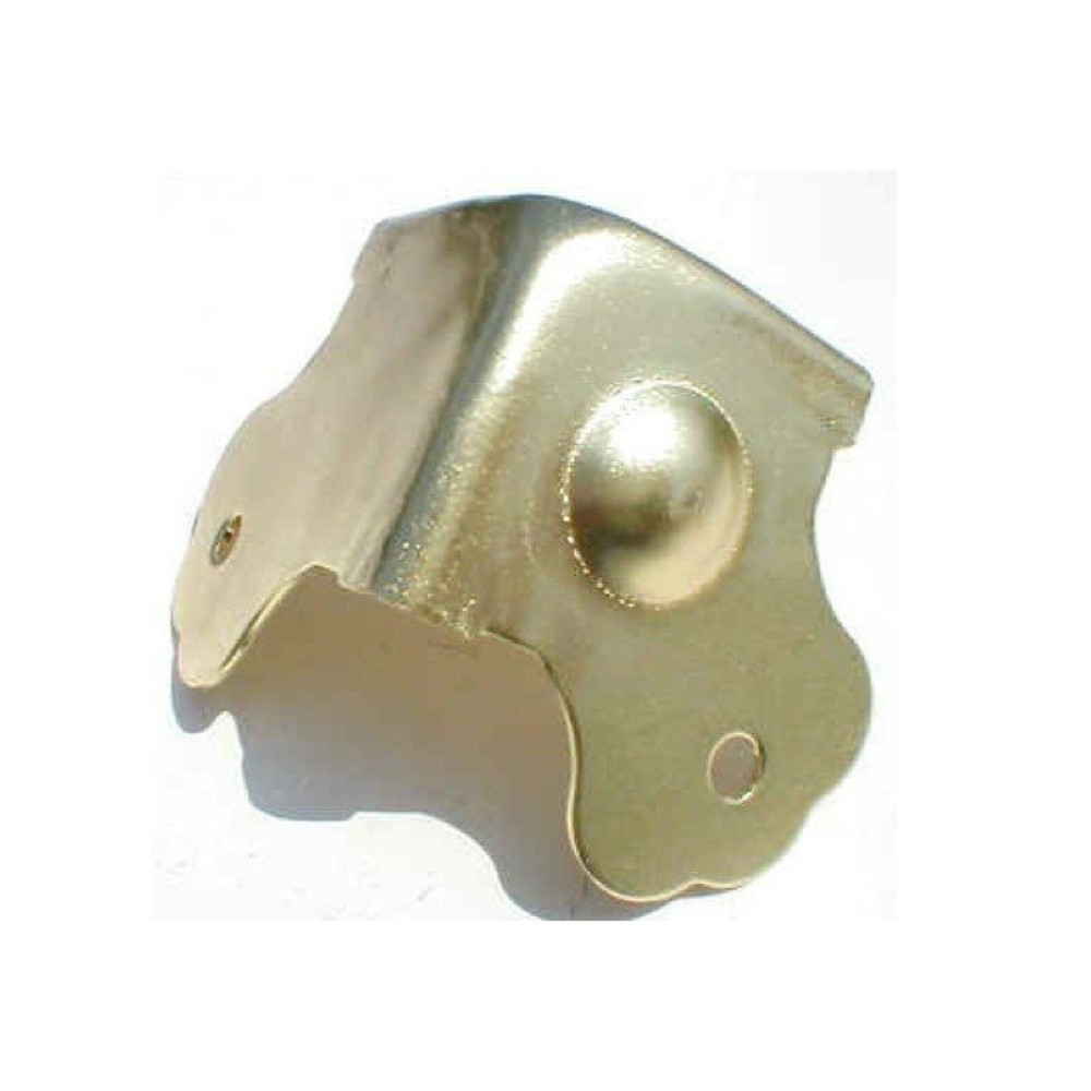 Large Trunk Corner Brass Plated with Dimple - Box Corner - Case Corner