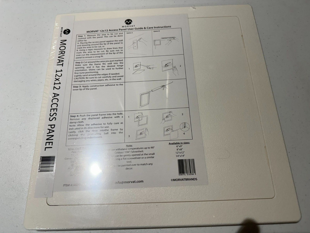 Morvat 12x12 Access Panel with Hinged Door for Drywall & Ceiling