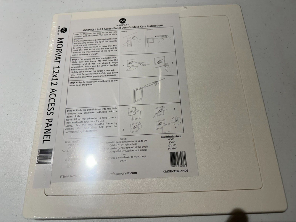 Morvat 12x12 Access Panel with Hinged Door for Drywall & Ceiling