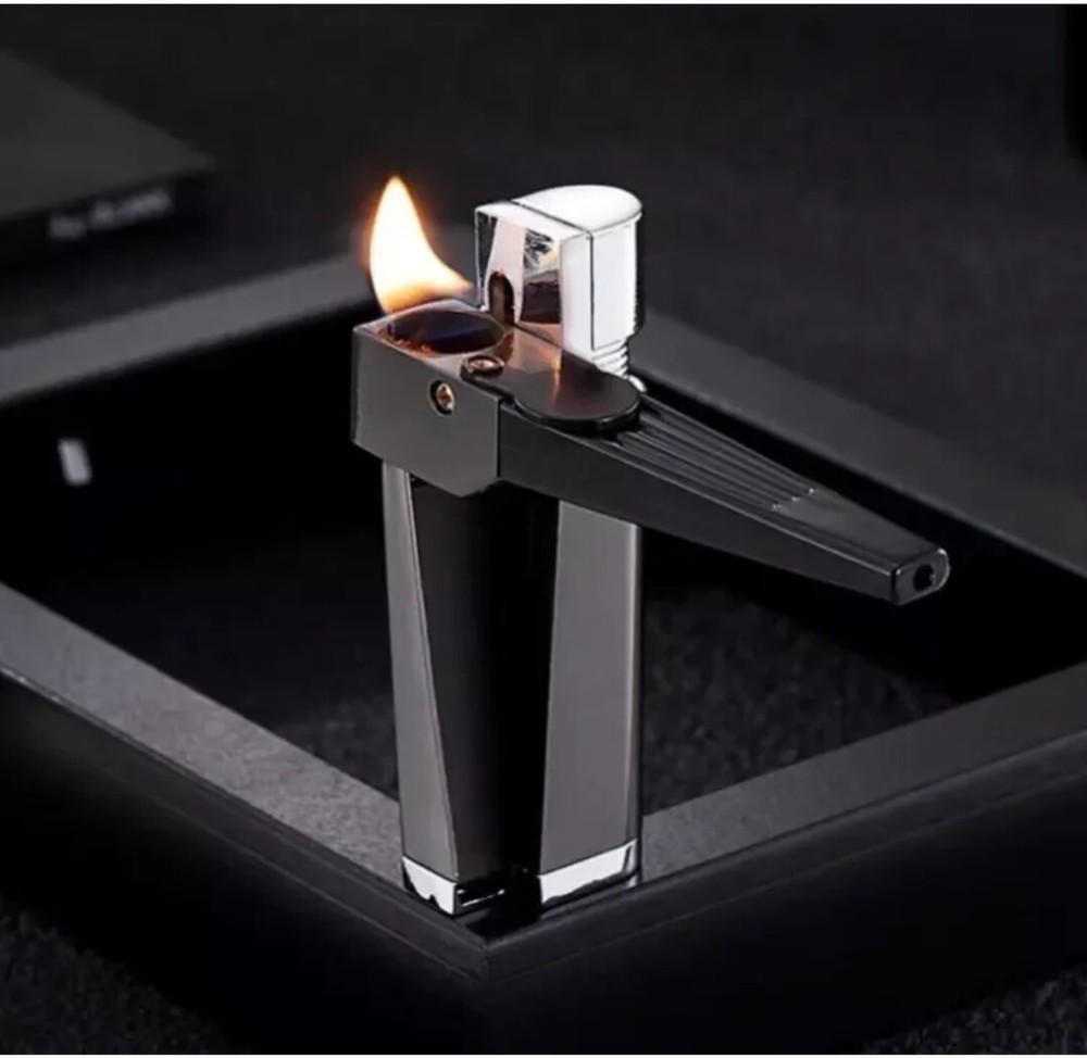 Portable Pipe Lighter Versatile Foldable Multi Purpose Metal Lighter Bowl Silver