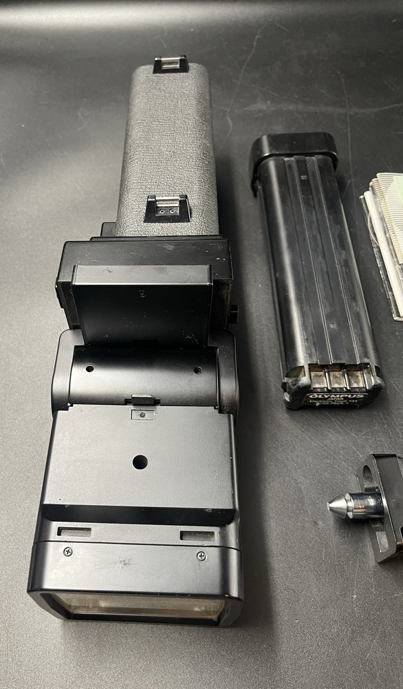 Olympus OM Manuals, System Chart, T45 Electronic Flash w/ bracket & battery