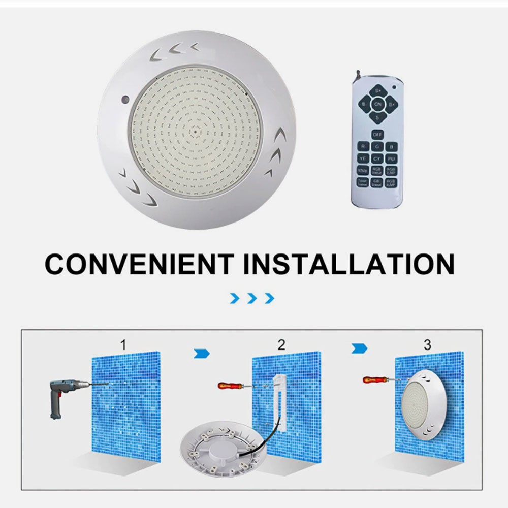 NEW 12V RGB Remote Control Memory Function Resin Filled Swimming Pool LED Light