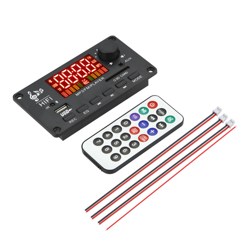 Car FM Radio Bluetooth 5.0 Speaker Module MP3 Decoder Board Music Player USB TF