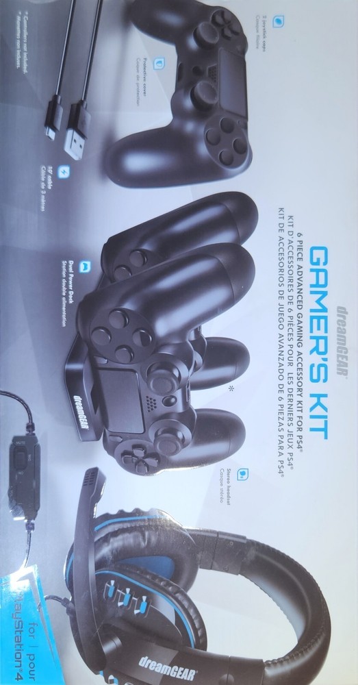 WB DreamGear DGPS4-6436 PS4 Advanced Game Accessory Kit (Black).