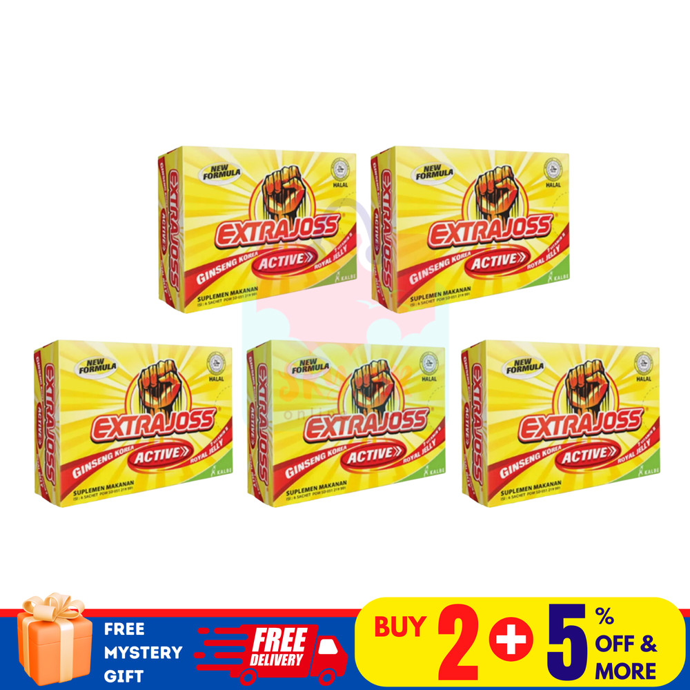 EXTRA JOSS Active Flavour 5 Box Energy Drink Powder Boost Stamina