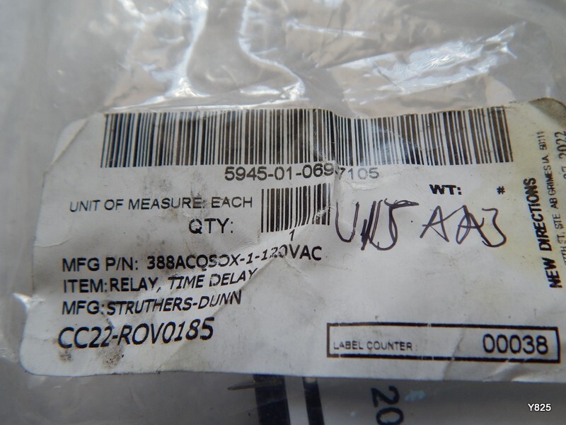 120VAC Input Time Delay Relay Struthers-Dunn 388ACQSOX
