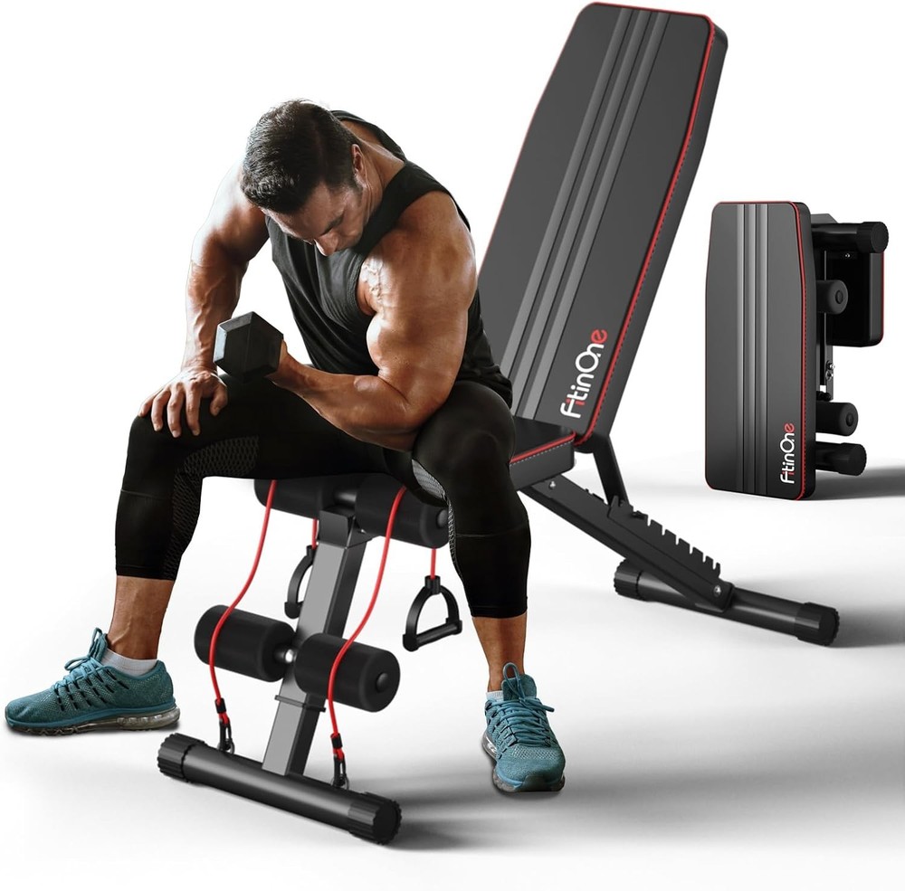 Adjustable Folding Weight Bench for Home Gym, 660 lbs Capacity Multi-Function...