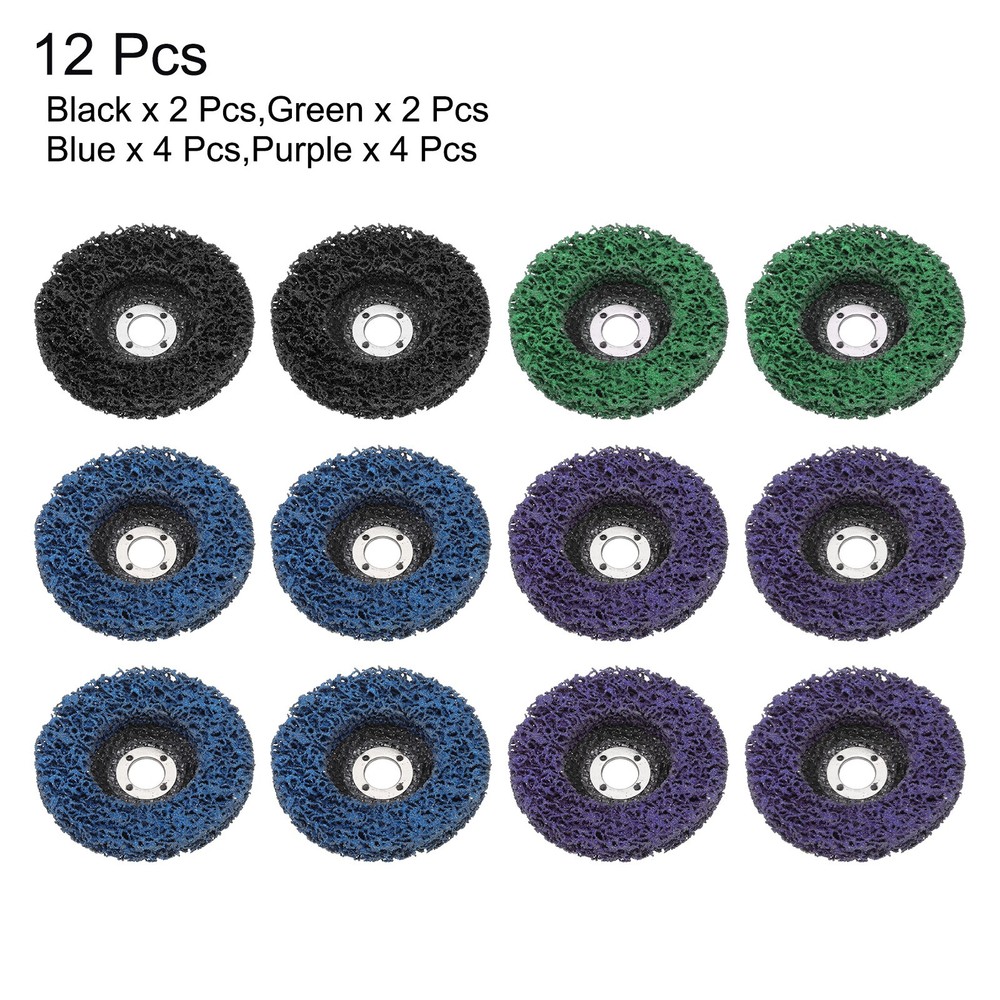 12pcs Strip Discs Stripping Wheels Set 4"x5/8" for