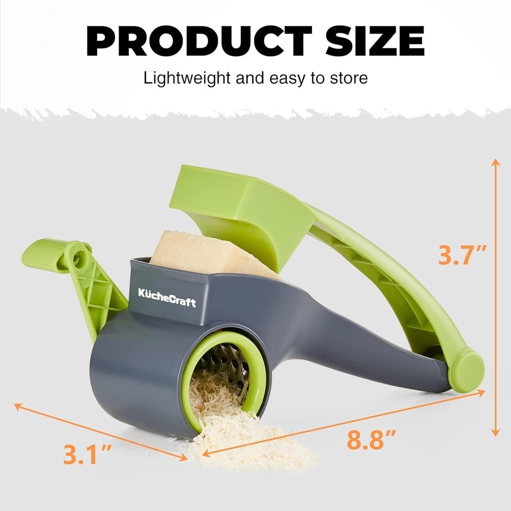 Cheese Grater with Handle, Kitchen Parmesan 2 Green