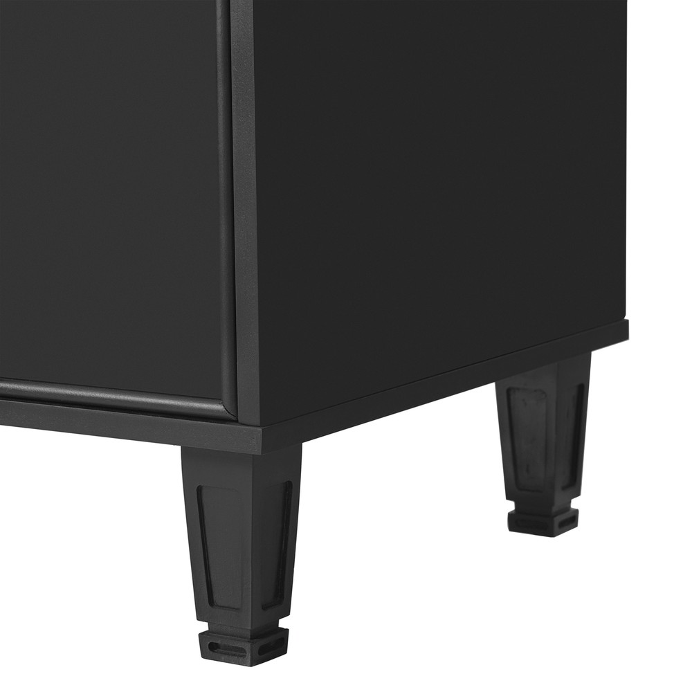 Bathroom Vanity with Ceramic Sink Solid Wood Frame Storage Cabinet Deep Drawer