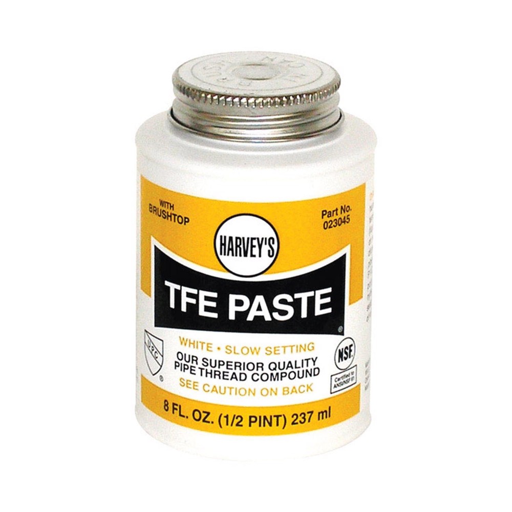 B & K 23045 Virgin White PTFE Harvey's Pipe Thread Compound 8 oz.