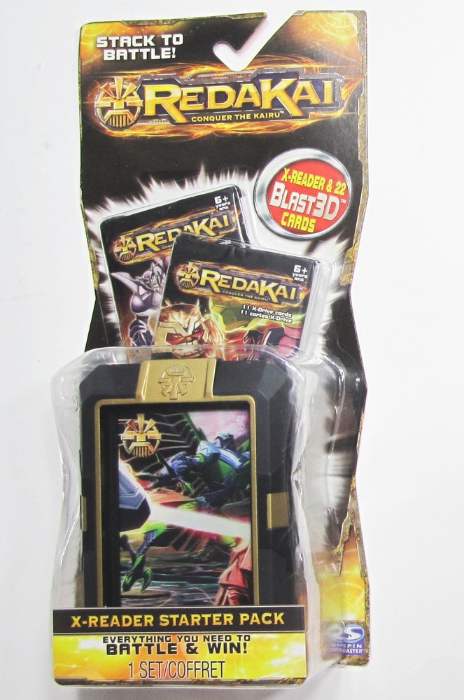 Redakai X-Reader & Starter Pack FIRST Series w/22 Blast3D Cards NEW Spinmaster
