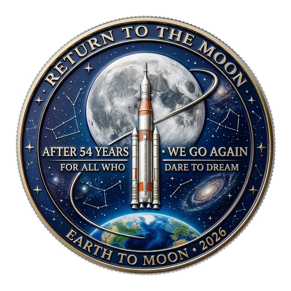 Artemis II Crewed Lunar Mission Commemorative Coin