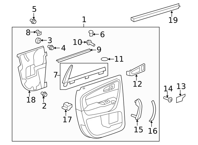 Genuine GM Handle Cover 20929539