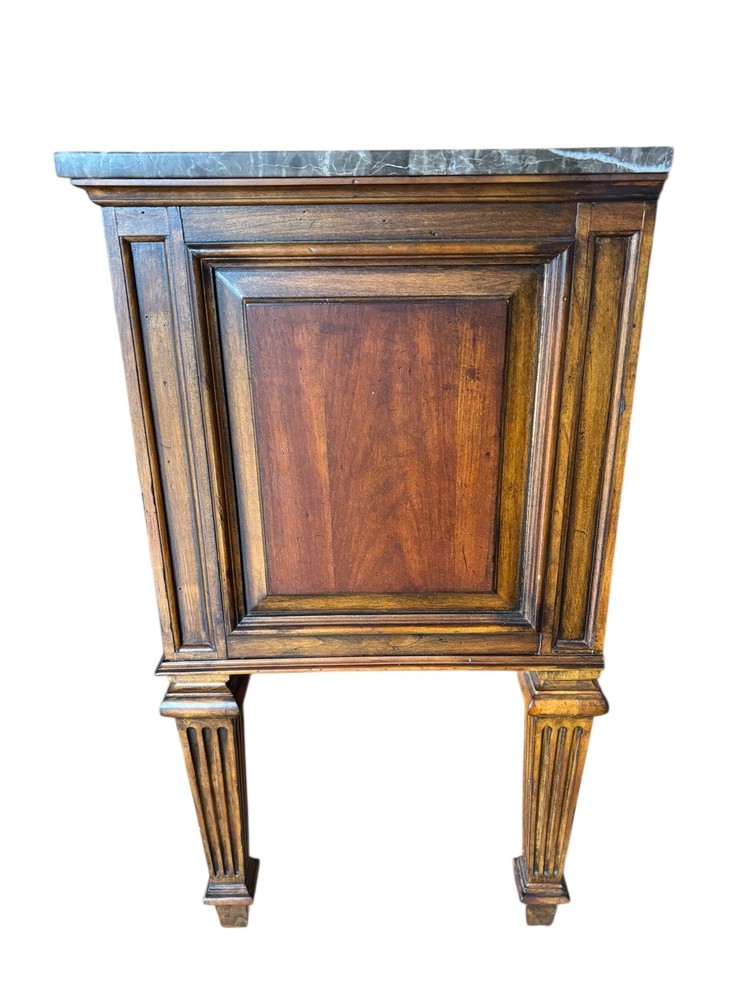 Ethan Allen Tuscany Marble Top Console Table Server Nightstand End Table