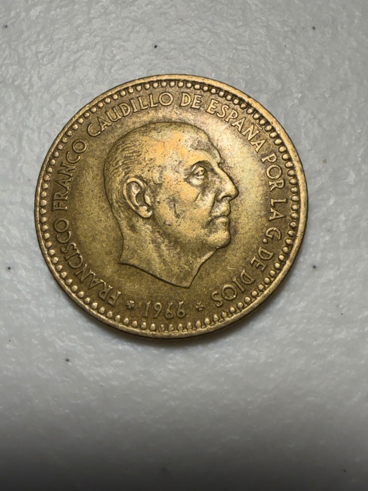 1966 Spain 1 Pesata Coin
