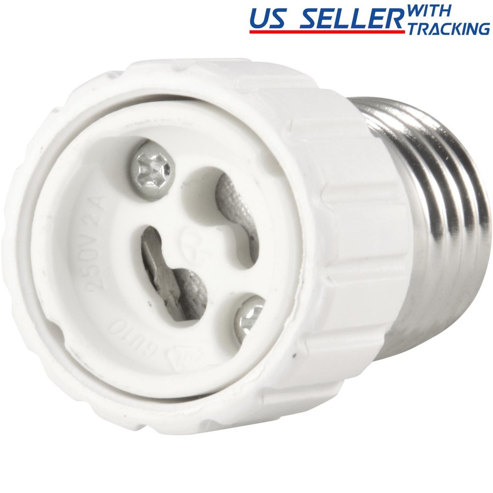 Light Bulb Socket Adapter Standard US E26 Medium Base to GU10 GU-10