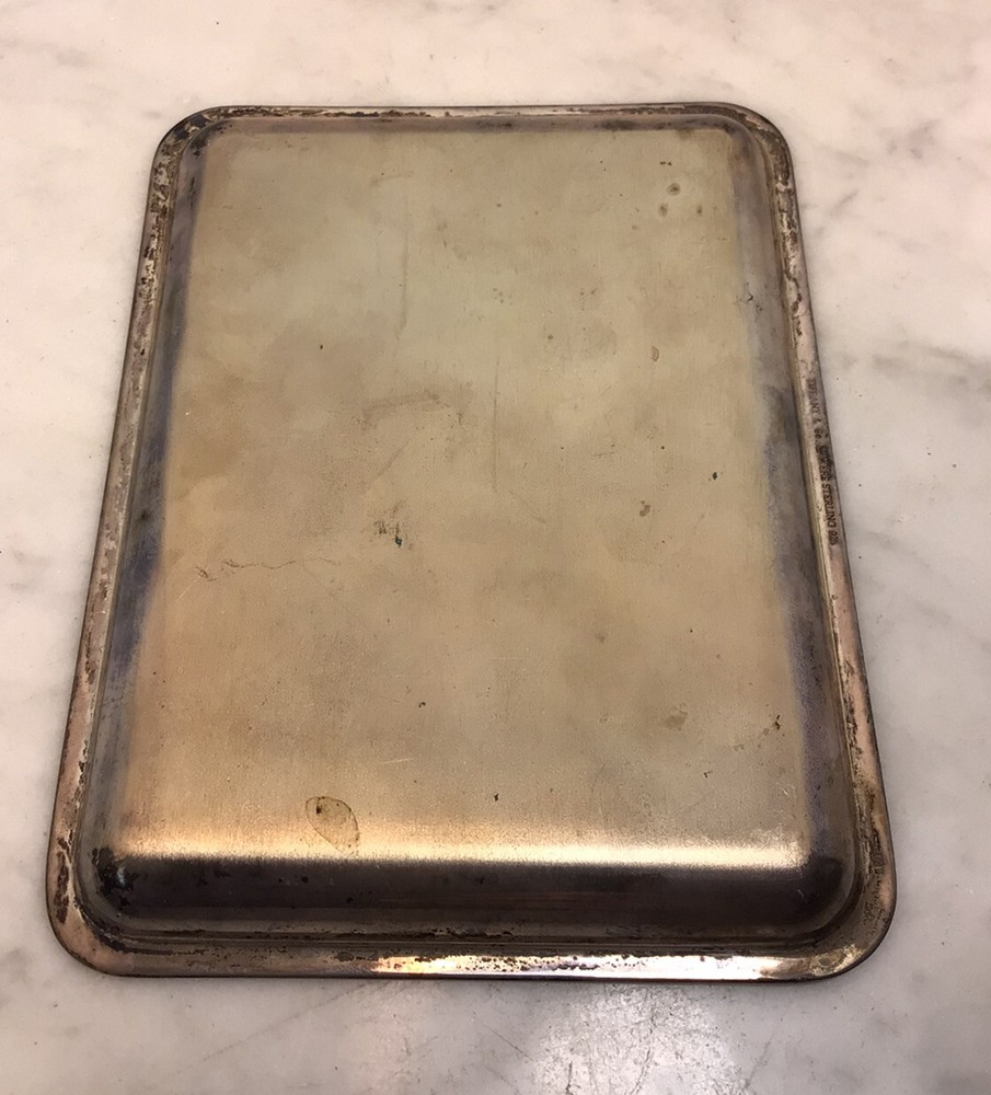 VTG TIFFANY &CO Makers Sterling Silver Rectangle W/Rounded Dish Engraved 133 Gra