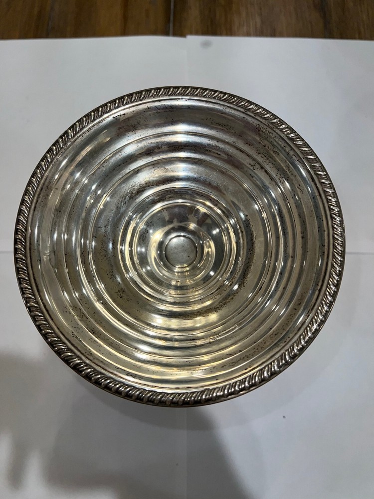Antique Empire Sterling Silver Weighted Base Compote