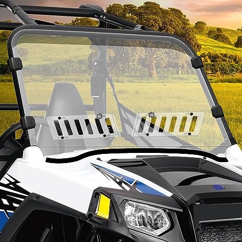 Scratch-Resistant UTV Front Full Windshield Slide-Vent Windshield Compatible