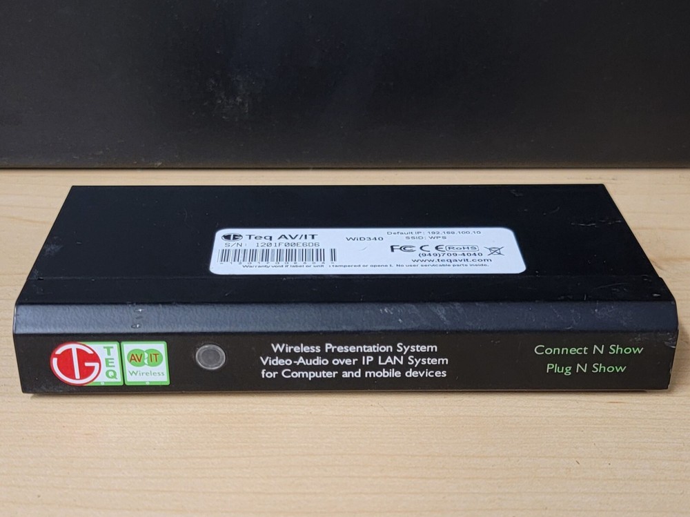 Teq AV/IT WiD340 | Wireless Device Presentation System