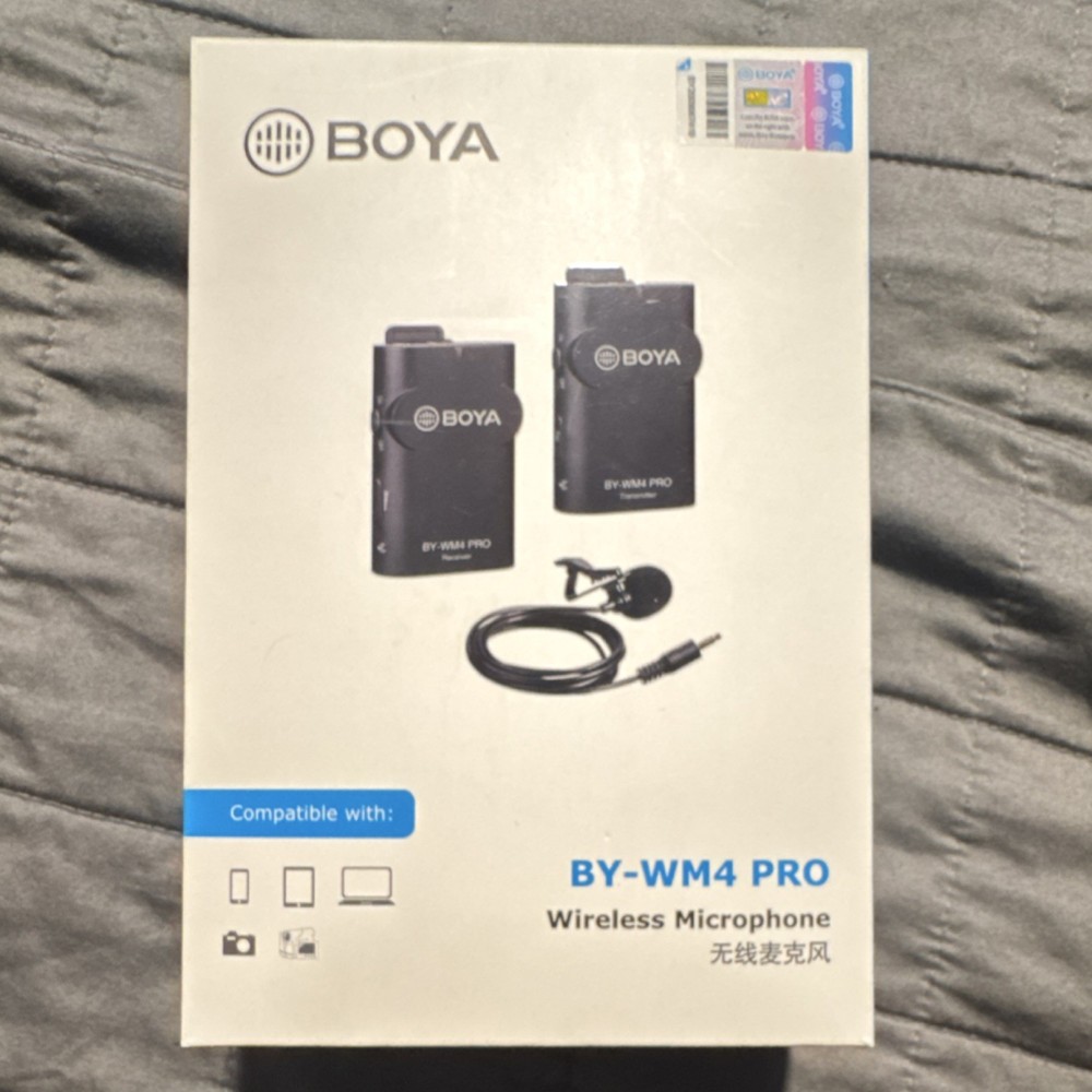 BOYA BY-WM4 PRO Wireless Lavalier Microphone System Omnidirectional Compact