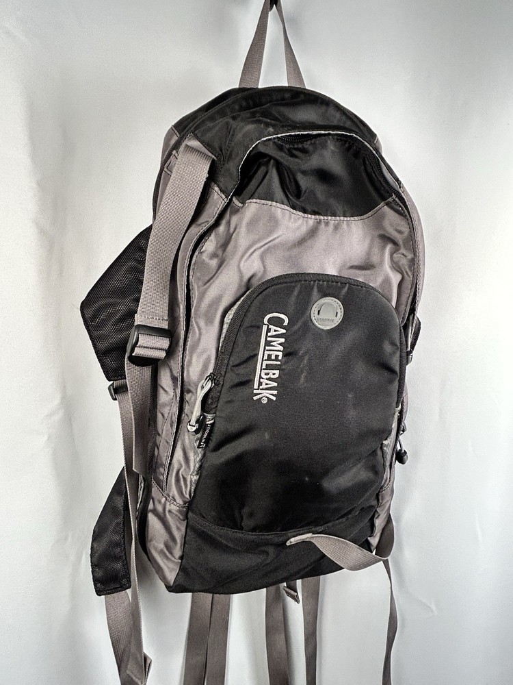 CamelBak Hydration Backpack Gray Blue Hiking Pack No Bladder Outdoor Daypack