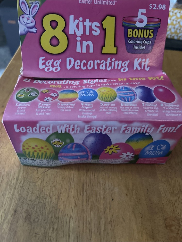 Easter Egg Dying Bundle Including Five Kits And One Dozen Craft Eggs
