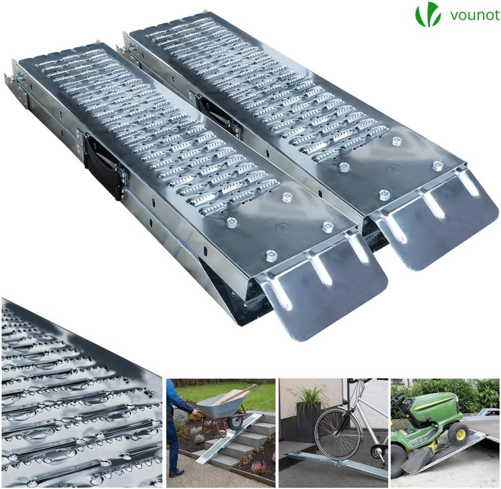 Galvanized Steel Loading Ramps 160cm – Safe and Durable for Multi-Purpose Use