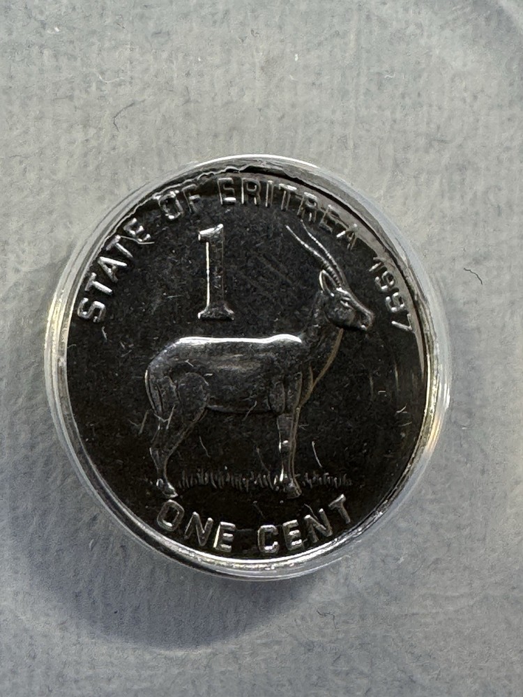 1997 Eritrea 1 Cent Graded MS 67 by ANACS