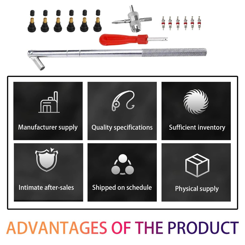 Tire Valve Stem Tool Puller and Installer Kit, Remover Style B