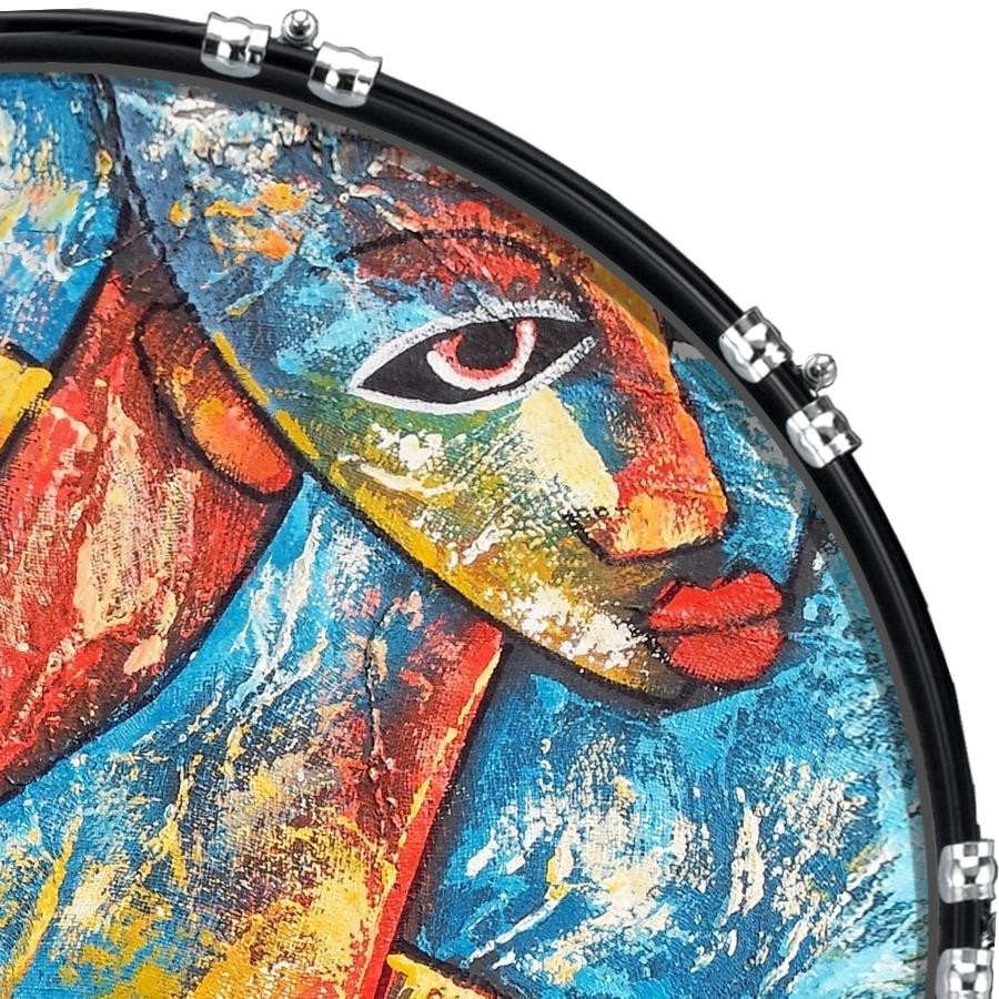 22" Custom Bass Kick Drum Front Head Graphic Graphical Abstract Art 1