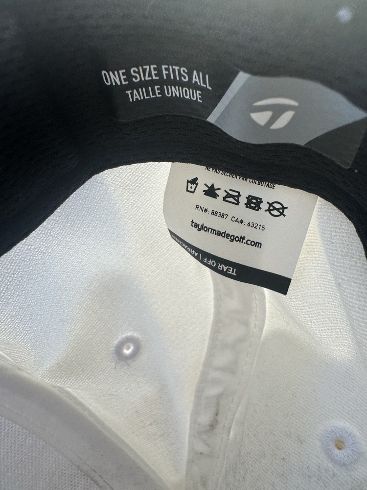 Taylor Made Horizon Golf Hat White Adjustable