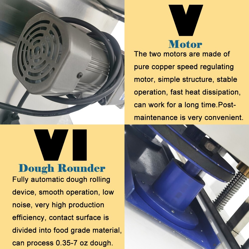 Commercial Automatic Electric Dough Rounder 110V Roller Cutter Dough Ball Maker