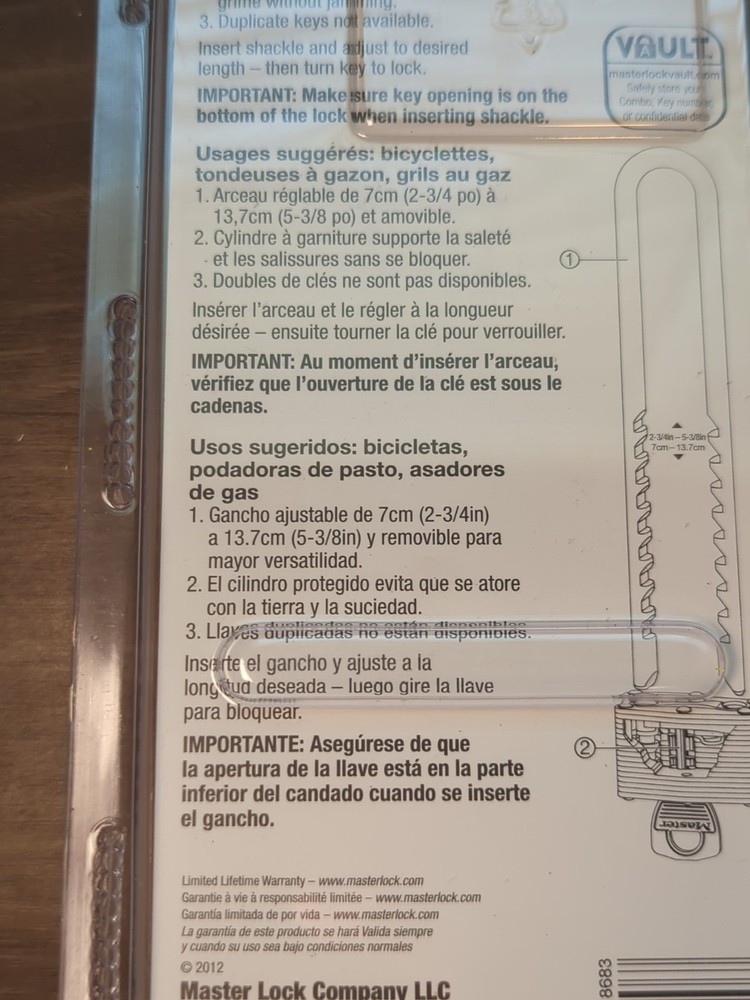 Master Lock 517D Laminated Padlock with Long Shackle