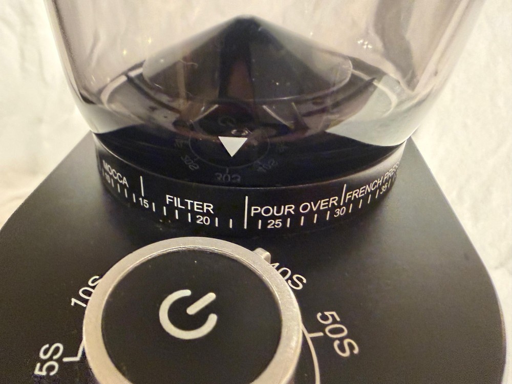 SOWTECH CONICAL BURR COFFEE GRINDER ELECTRIC MILL grain size timer 800W - BLACK