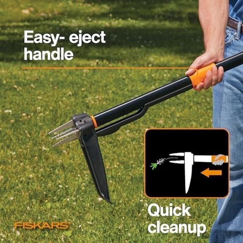 4-Claw Weeding Tool Long Handle Easy-Eject Manual Weed Remover Garden Tool New