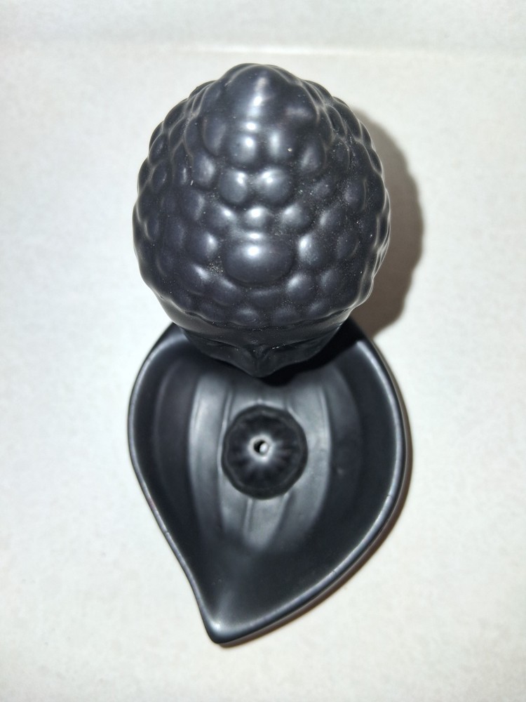 USA Ceramic Incense Holder Small Meditation Burner 4” Black