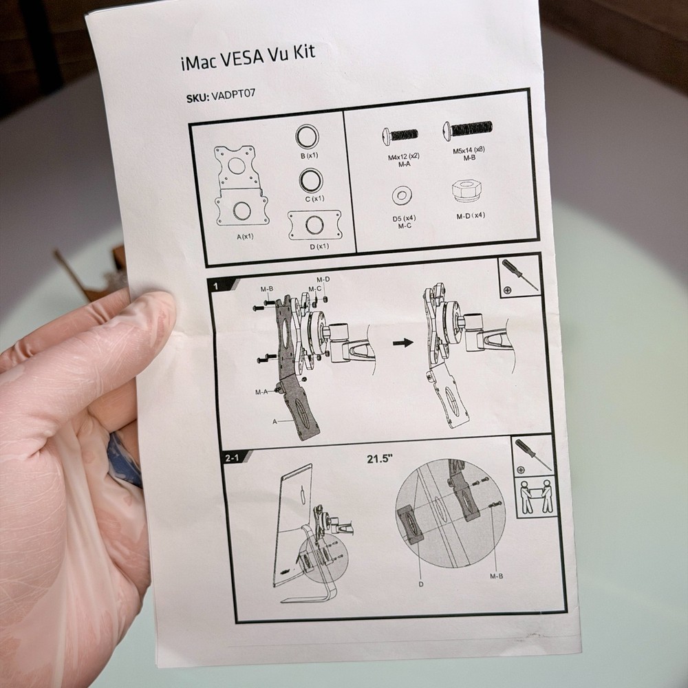 Tether Tools iMac VESA Mount Adapter 21.5" 27" Apple Bracket Kit