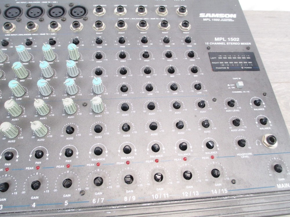 Samson Technologies MPL1502 15 Channel Stereo Mixer **READ**